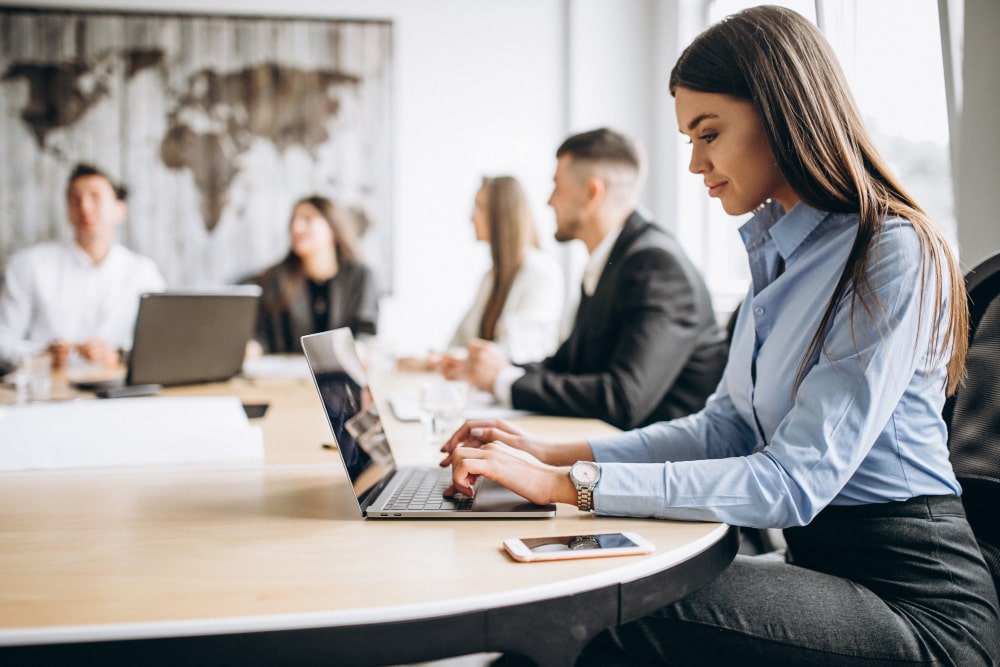 HR working on a Laptop